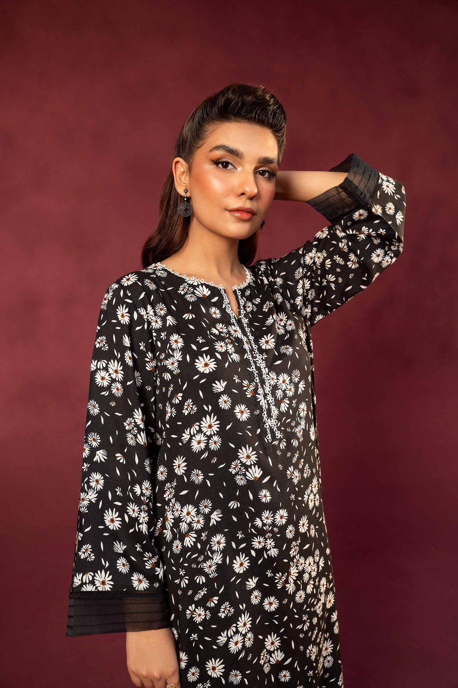 Nishat With You Unstitched Embroidered Linen 2Pc Suit - 42303354