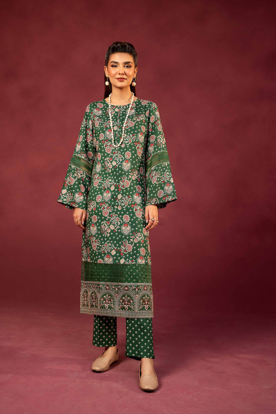 Nishat With You Unstitched Embroidered Linen 2Pc Suit - 42303355