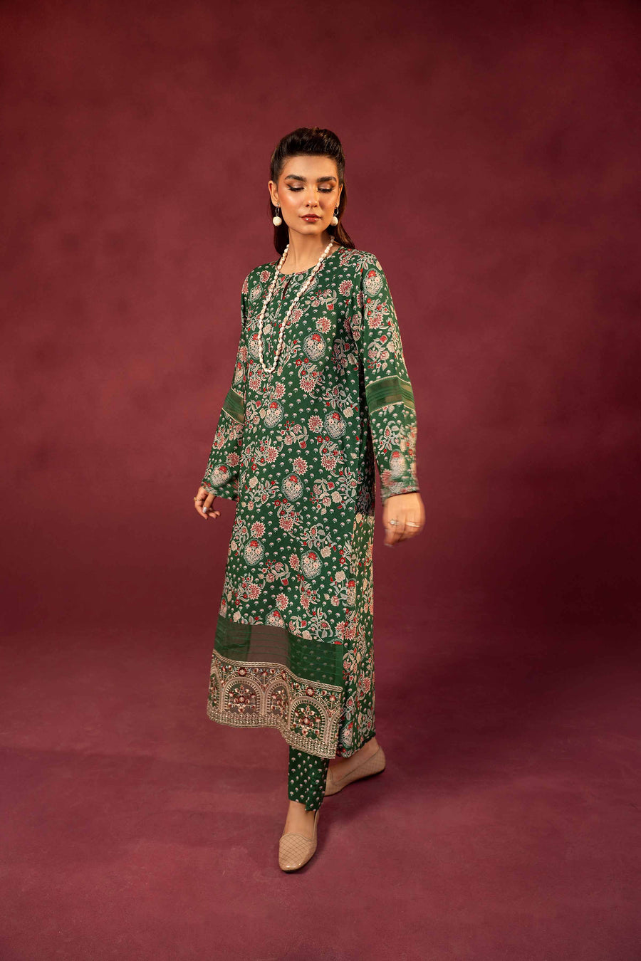 Nishat With You Unstitched Embroidered Linen 2Pc Suit - 42303355