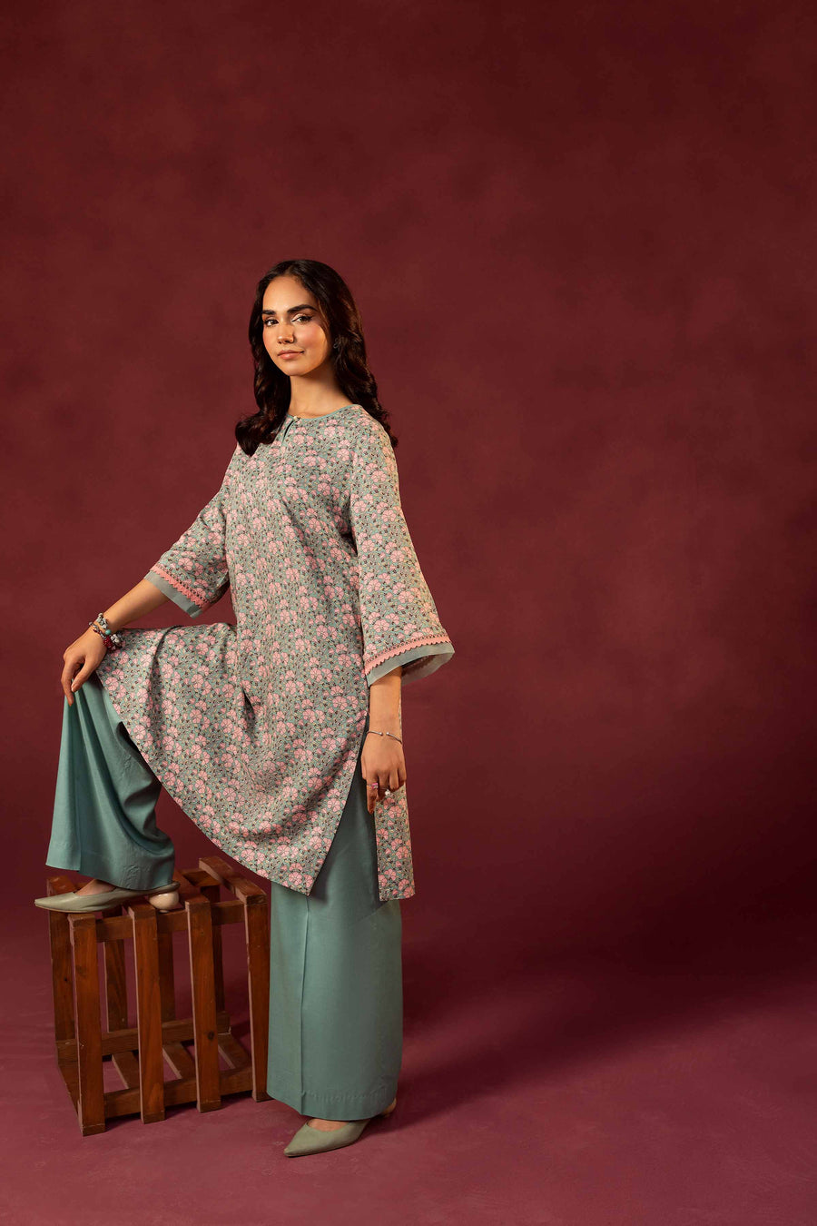 Nishat With You Unstitched Printed Linen 2Pc Suit - 42303356