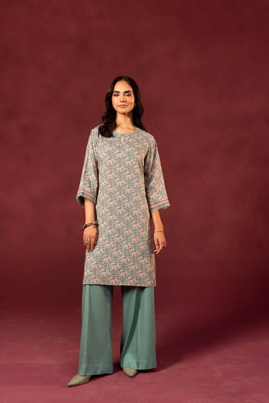 Nishat With You Unstitched Printed Linen 2Pc Suit - 42303356