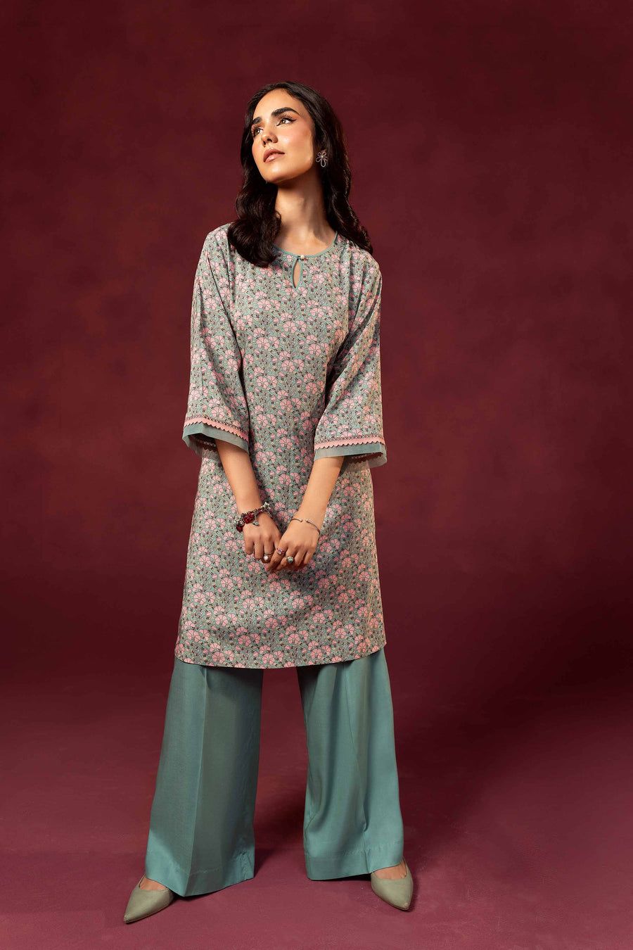 Nishat With You Unstitched Printed Linen 2Pc Suit - 42303356