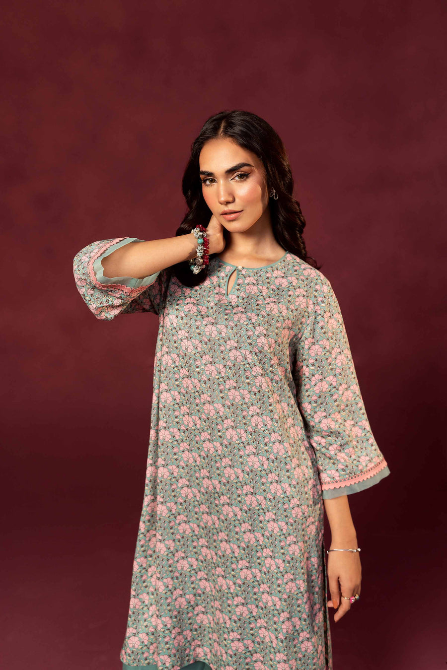 Nishat With You Unstitched Printed Linen 2Pc Suit - 42303356
