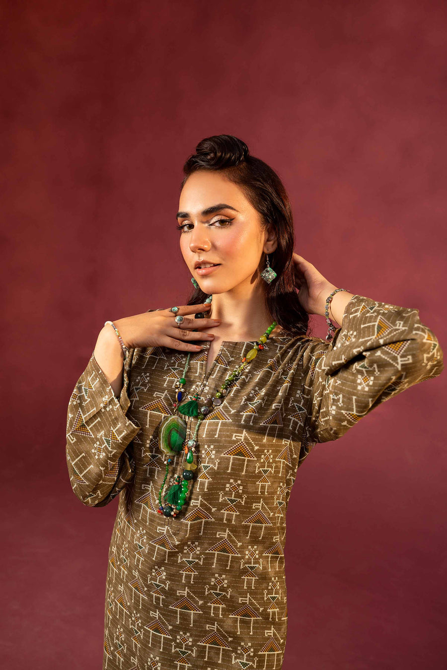 Nishat With You Unstitched Printed Linen 2Pc Suit - 42303357