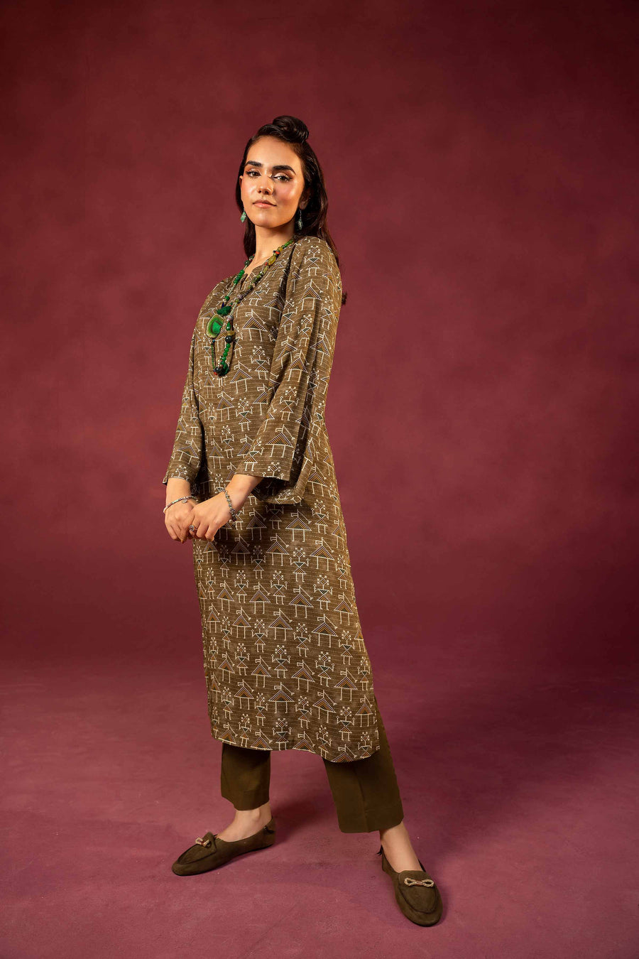 Nishat With You Unstitched Printed Linen 2Pc Suit - 42303357