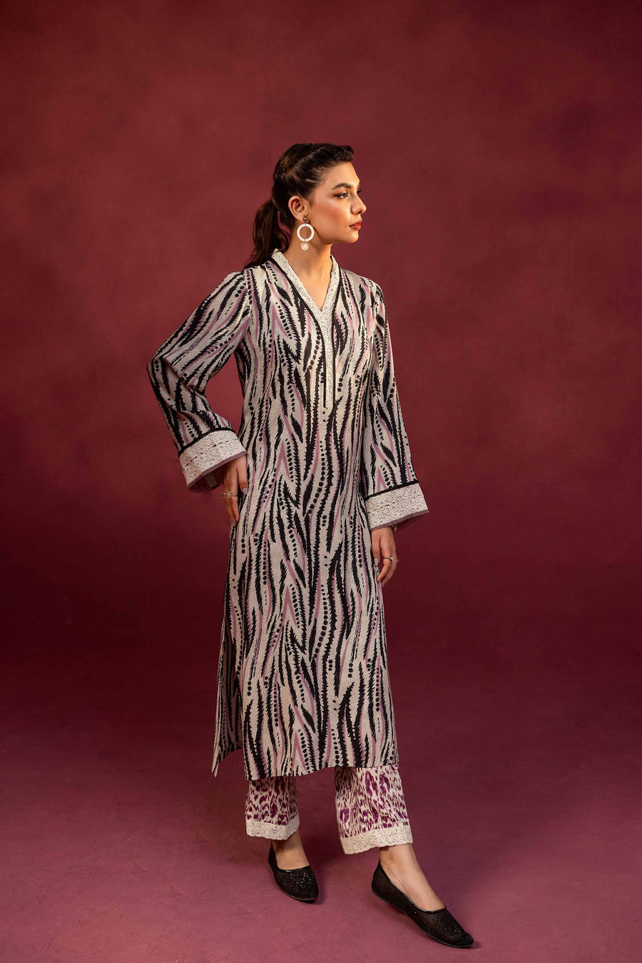 Nishat With You Unstitched Printed Linen 2Pc Suit - 42303359