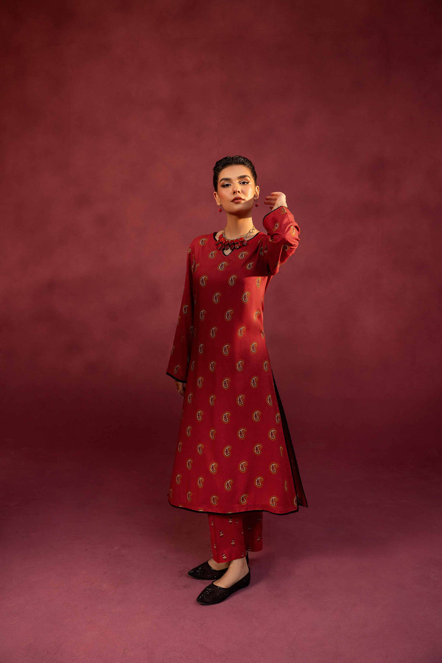 Nishat With You Unstitched Printed Linen 2Pc Suit - 42303362