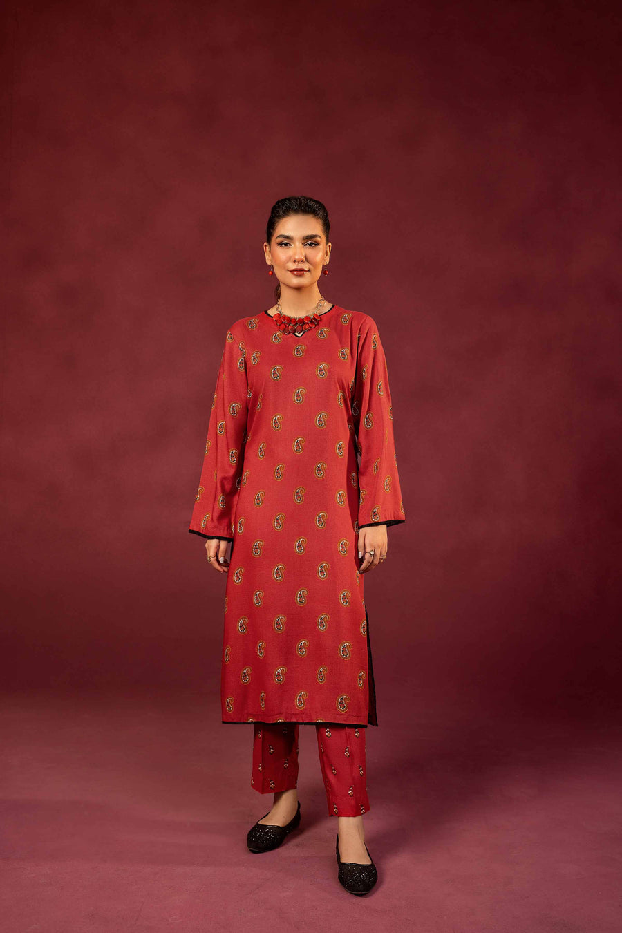 Nishat With You Unstitched Printed Linen 2Pc Suit - 42303362