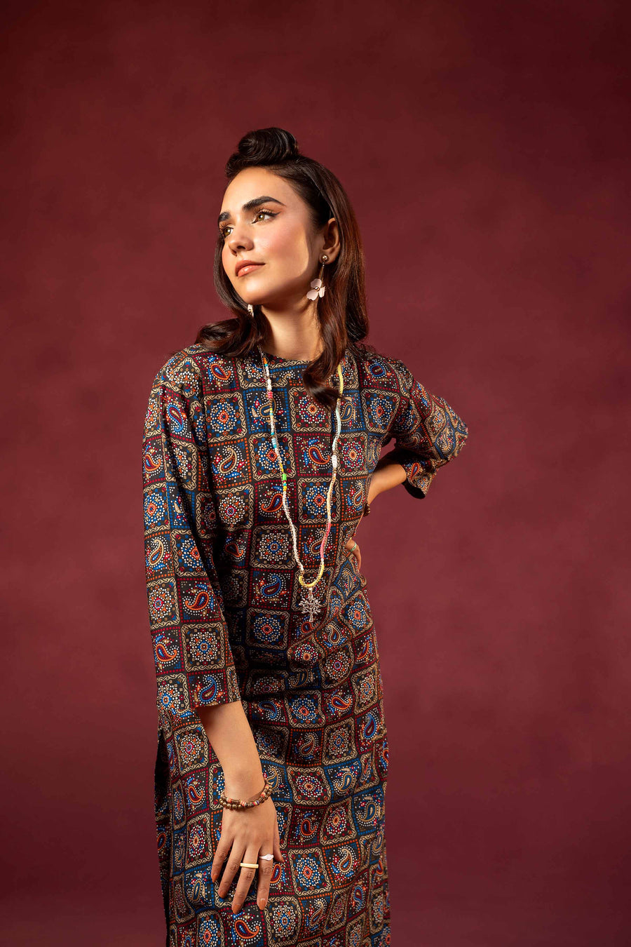 Nishat With You Unstitched Printed Linen 2Pc Suit - 42303364
