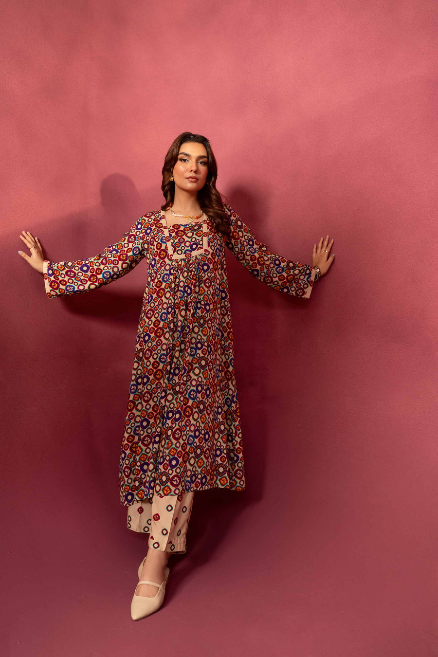 Nishat With You Unstitched Printed Linen 2Pc Suit - 42303365