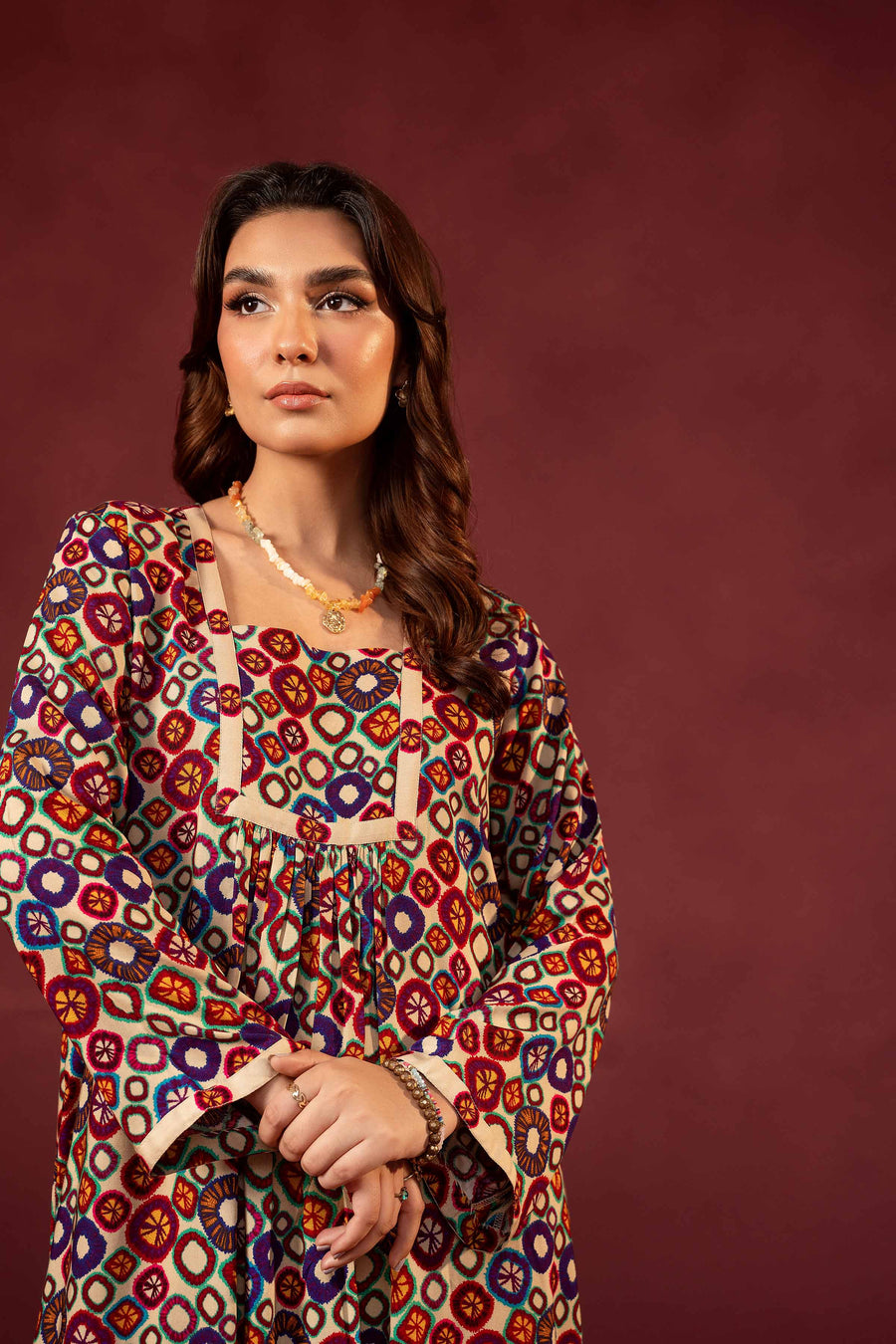 Nishat With You Unstitched Printed Linen 2Pc Suit - 42303365