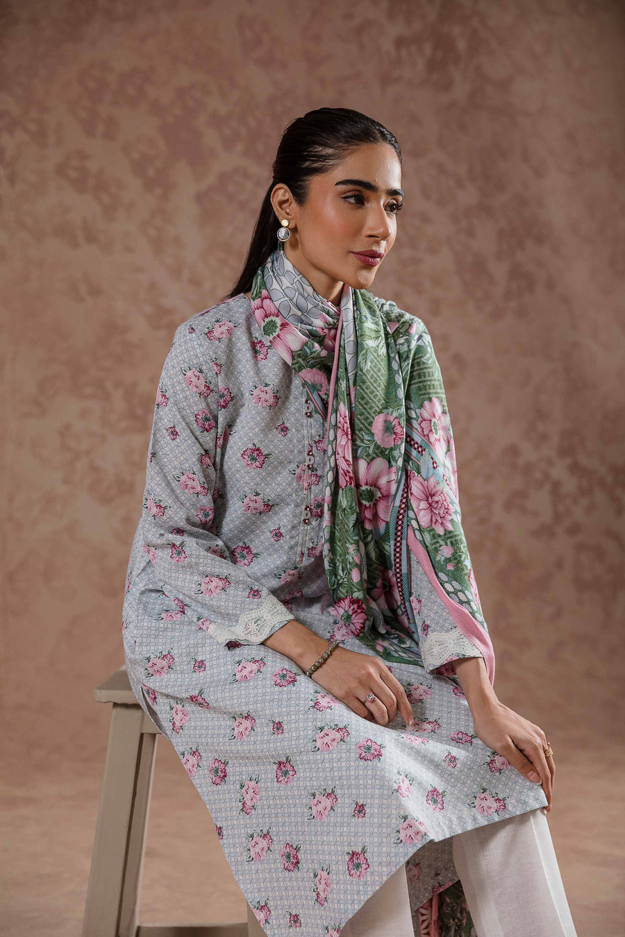 Nishat Sunehray Din Printed Karandi Unstitched 2Pc Suit - 42303369