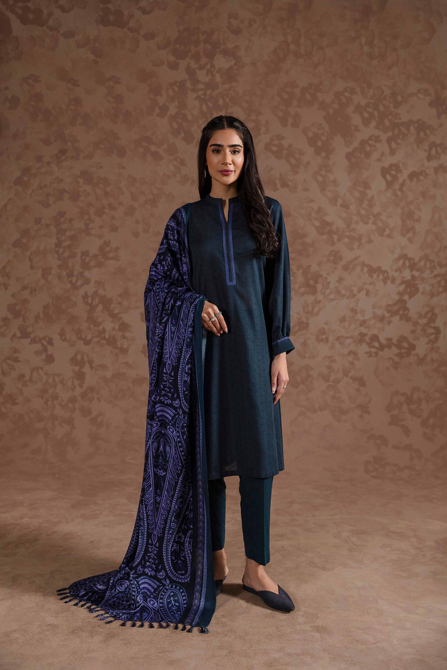 Nishat Sunehray Din Printed Karandi Unstitched 2Pc Suit - 42303372