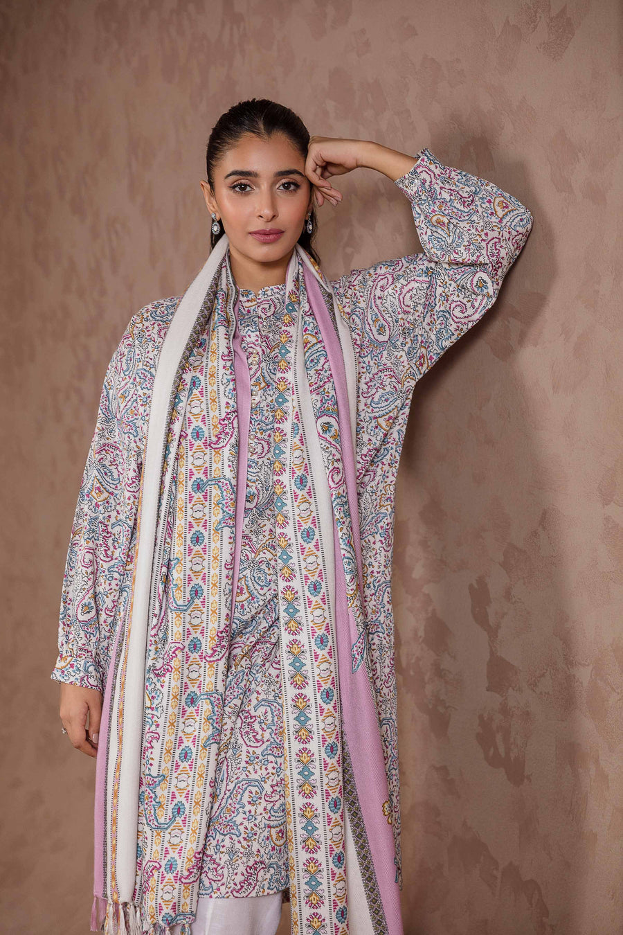 Nishat Sunehray Din Printed Karandi Unstitched 2Pc Suit - 42303374
