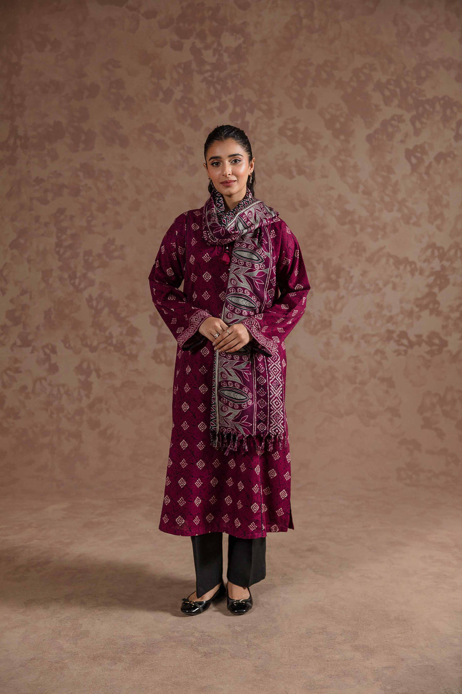 Nishat Sunehray Din Printed Karandi Unstitched 2Pc Suit - 42303375