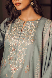 Nishat Sunehray Din Embroidered Sateen Unstitched 3Pc Suit - 42303377