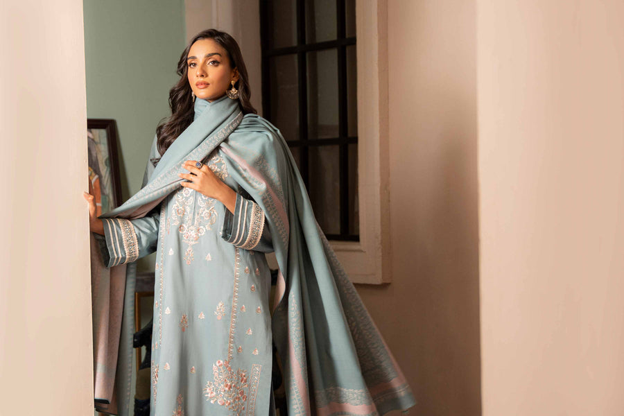 Nishat Sunehray Din Embroidered Sateen Unstitched 3Pc Suit - 42303377