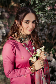 Nishat Sunehray Din Embroidered Sateen Unstitched 3Pc Suit - 42303379
