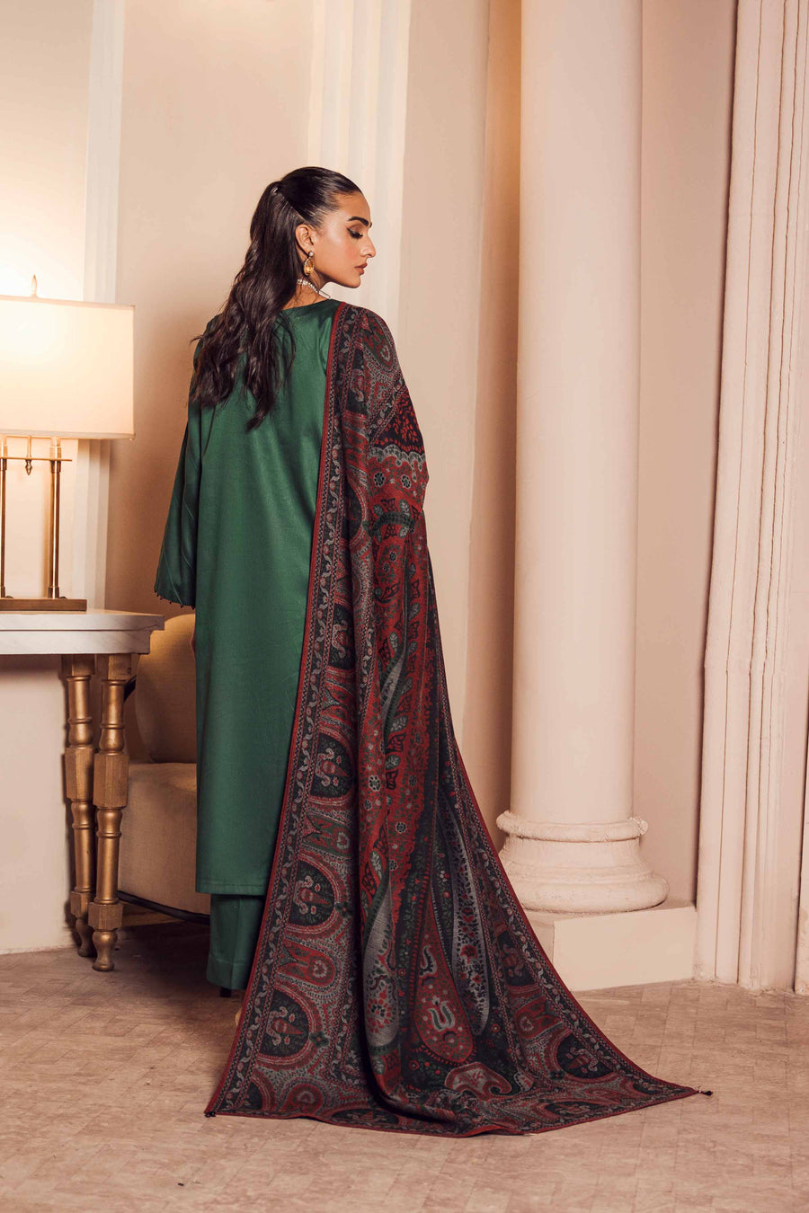 Nishat Sunehray Din Embroidered Sateen Unstitched 3Pc Suit - 42303380