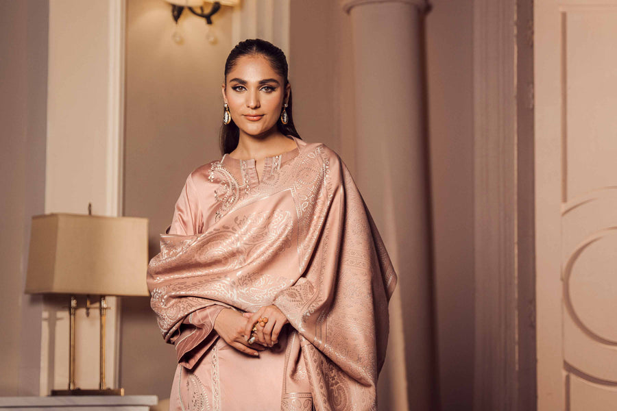 Nishat Sunehray Din Embroidered Sateen Unstitched 3Pc Suit - 42303381