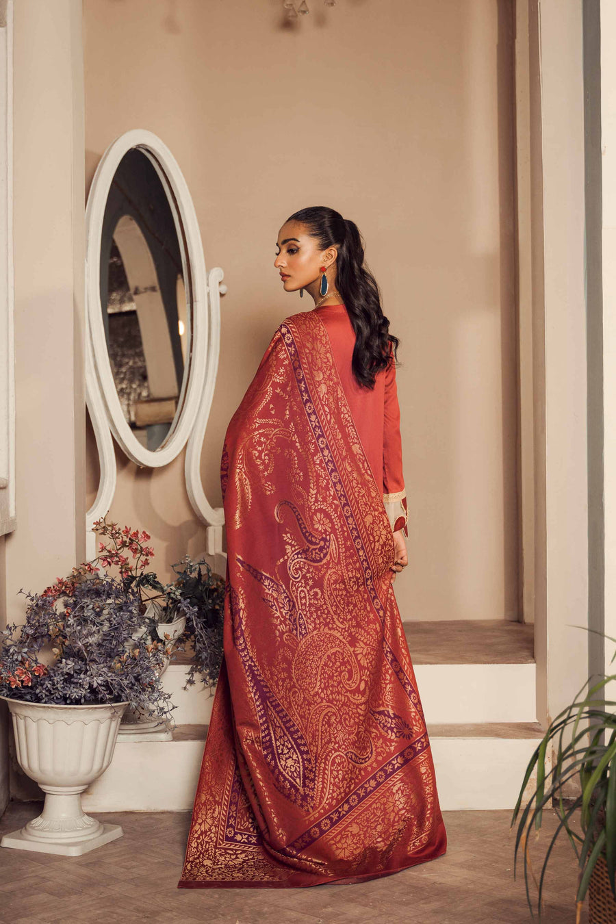 Nishat Sunehray Din Embroidered Sateen Unstitched 3Pc Suit - 42303384