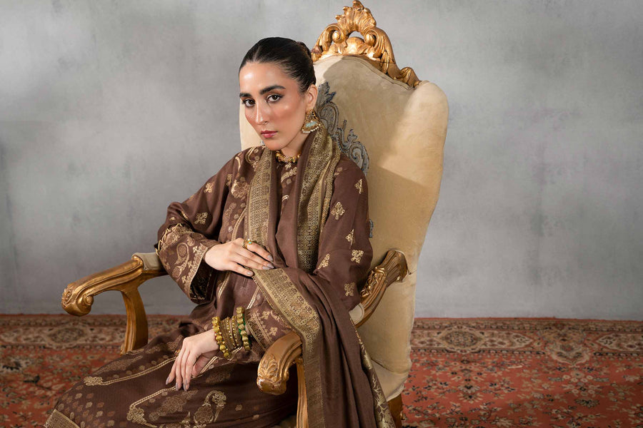 Nishat Sunehray Din Embroidered Jacquard Unstitched 3Pc Suit - 42303386