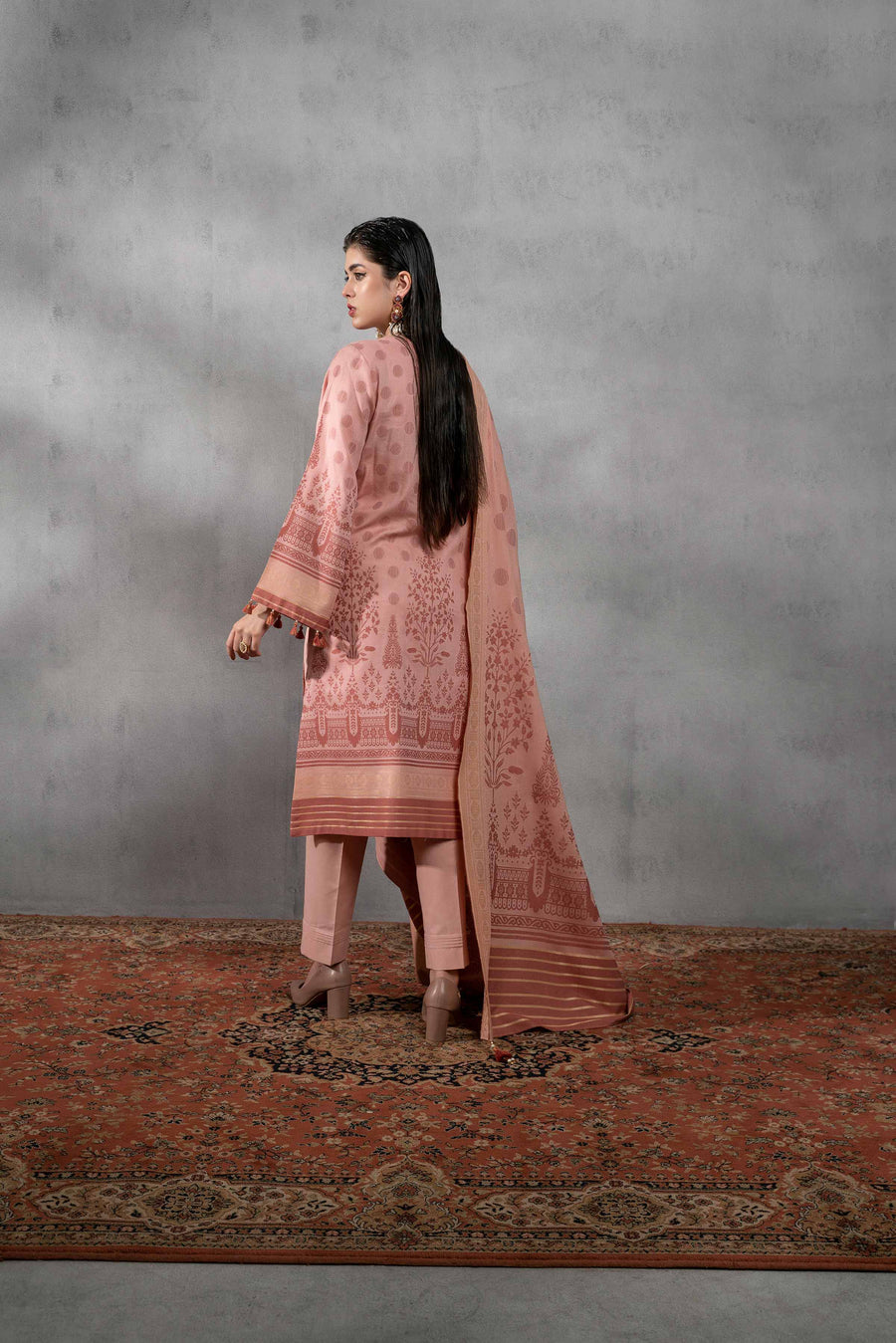 Nishat Sunehray Din Embroidered Jacquard Unstitched 3Pc Suit - 42303393