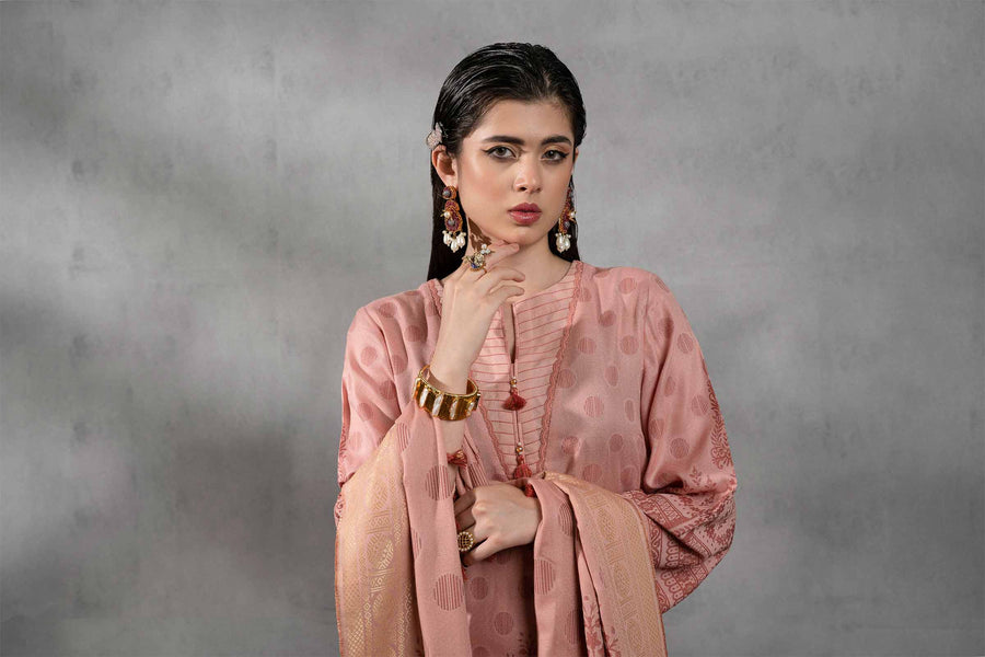 Nishat Sunehray Din Embroidered Jacquard Unstitched 3Pc Suit - 42303393