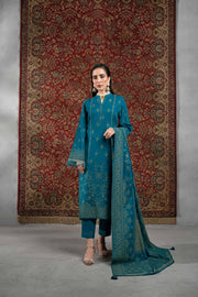 Nishat Sunehray Din Embroidered Jacquard Unstitched 3Pc Suit - 42303394