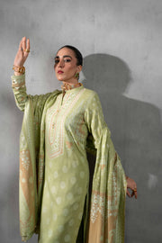 Nishat Sunehray Din Embroidered Jacquard Unstitched 3Pc Suit - 42303395
