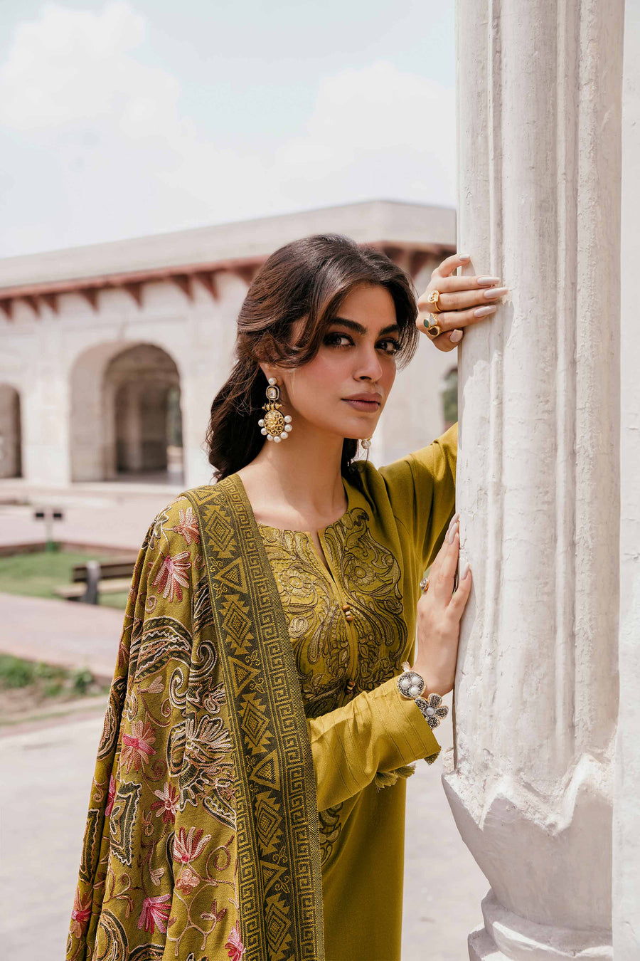 Nishat With You Unstitched Embroidered Karandi 3Pc Suit - 42303396