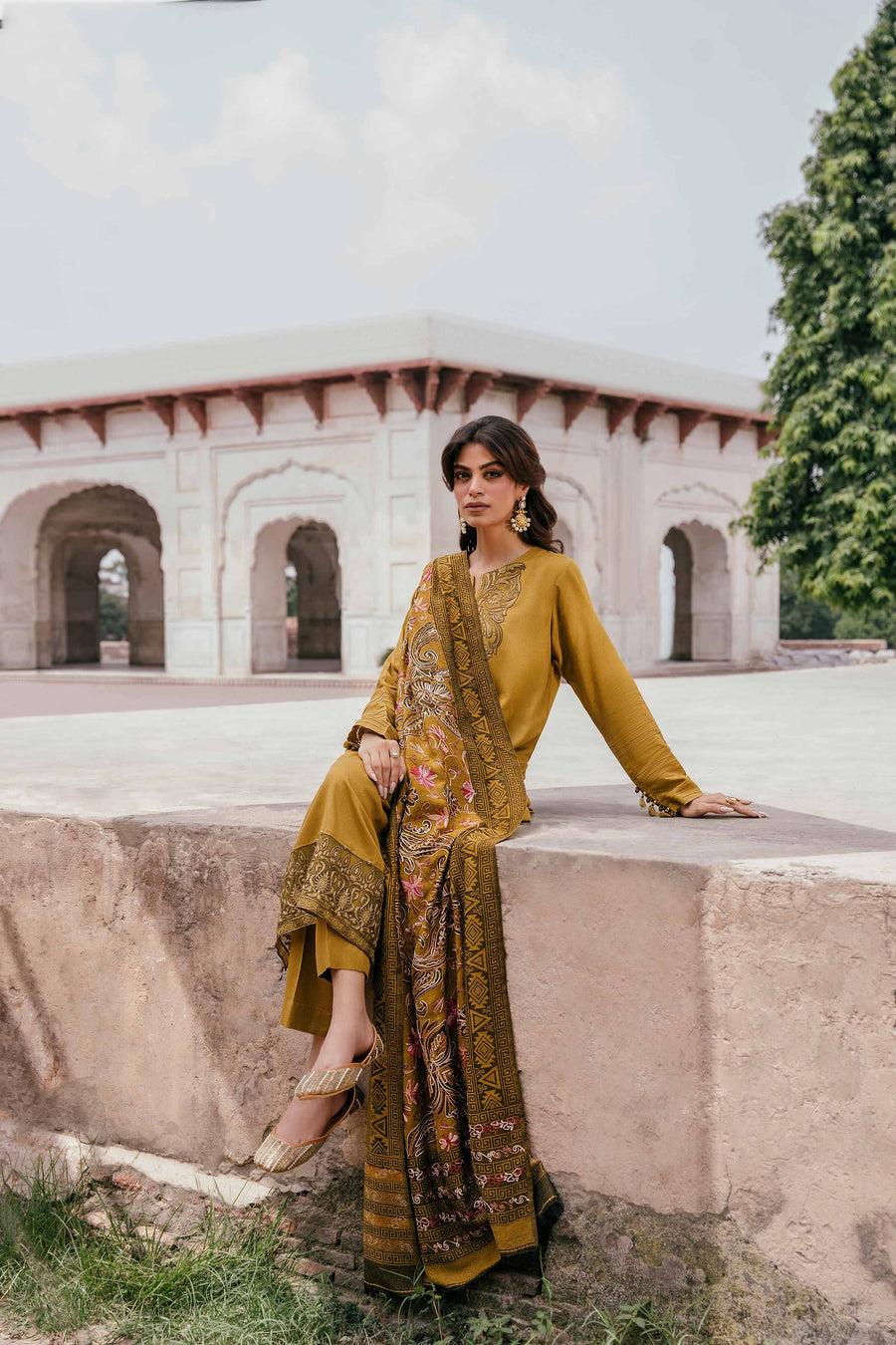 Nishat With You Unstitched Embroidered Karandi 3Pc Suit - 42303396