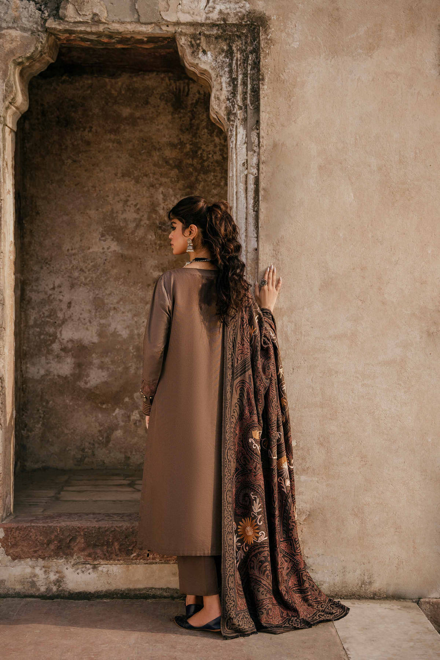 Nishat With You Unstitched Embroidered Karandi 3Pc Suit - 42303397