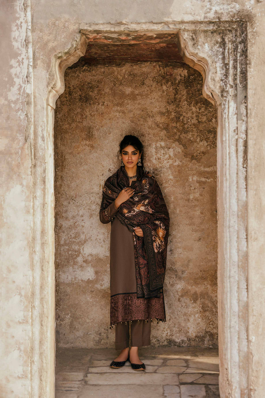 Nishat With You Unstitched Embroidered Karandi 3Pc Suit - 42303397