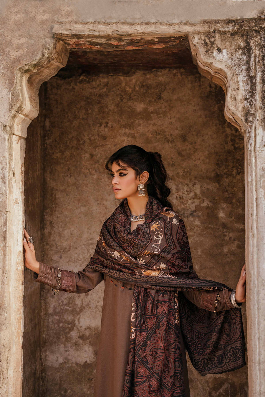 Nishat With You Unstitched Embroidered Karandi 3Pc Suit - 42303397