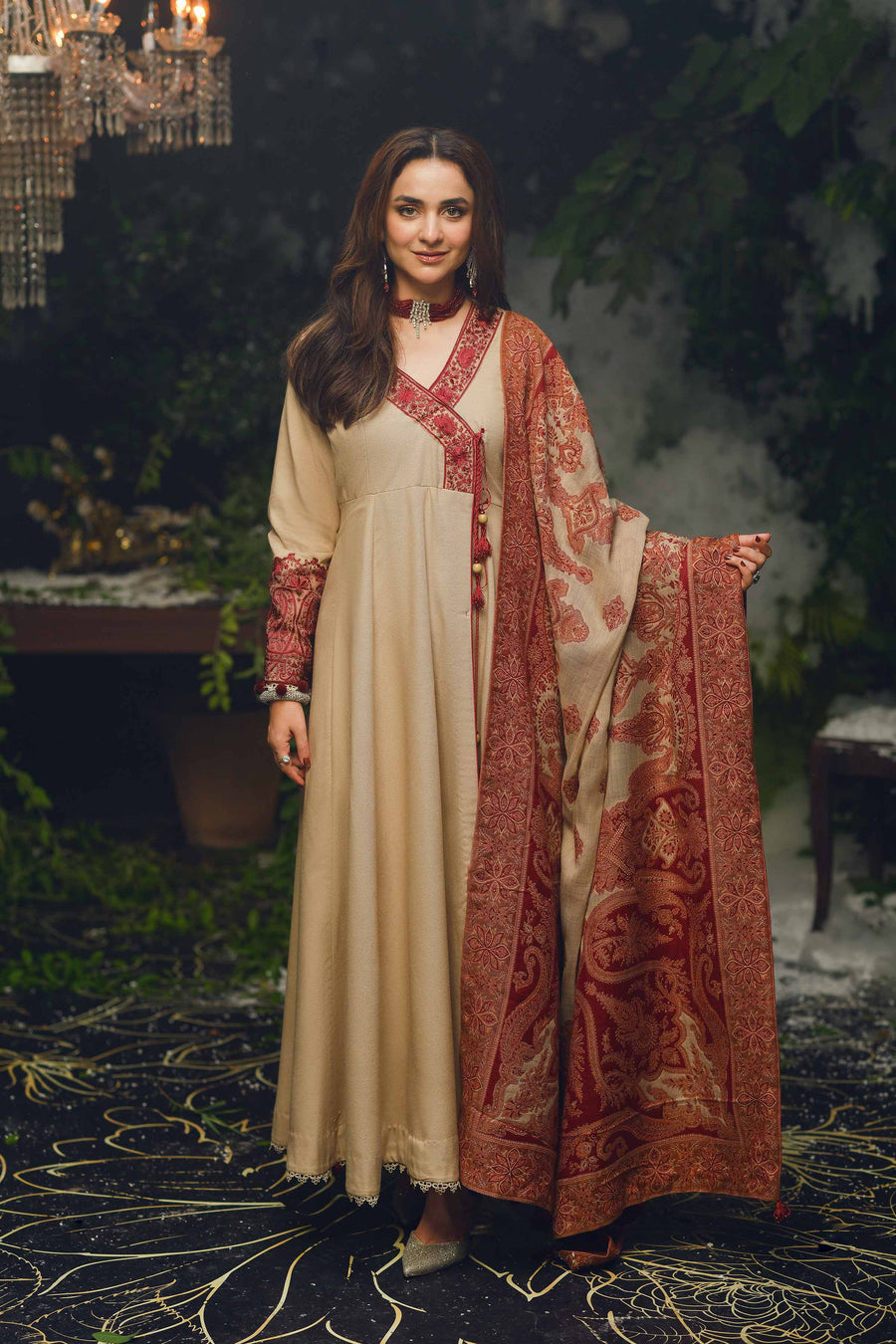 Nishat With You Unstitched Embroidered Karandi 3Pc Suit - 42303400
