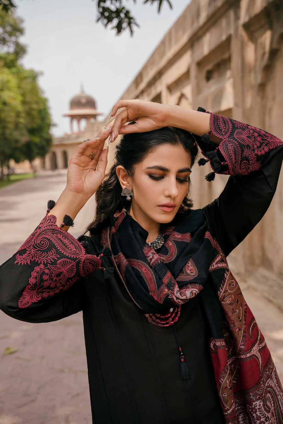 Nishat With You Unstitched Embroidered Karandi 3Pc Suit - 42303401