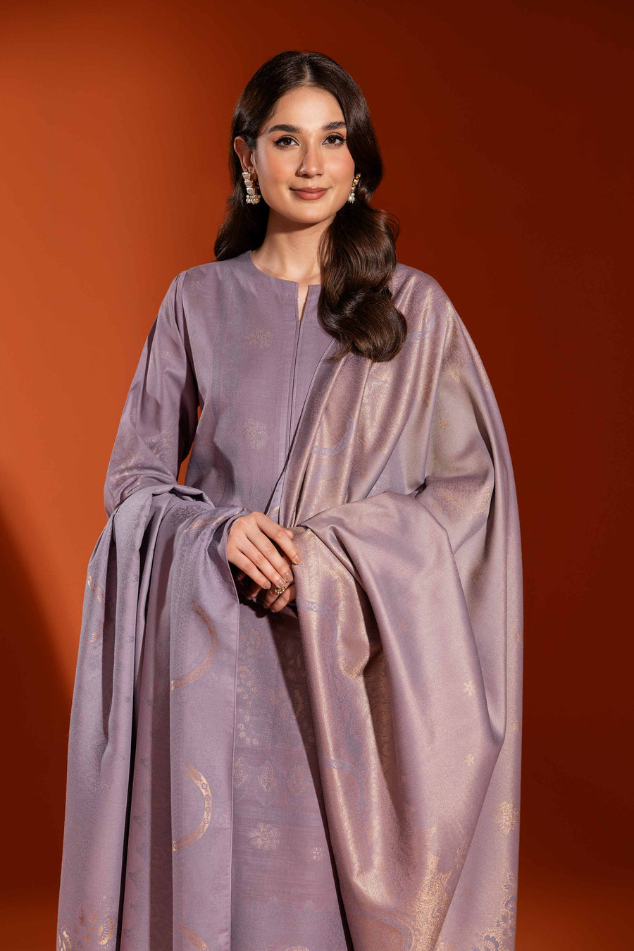 Nishat Sunehray Din Embroidered Jacquard Unstitched 3Pc Suit - 42303405