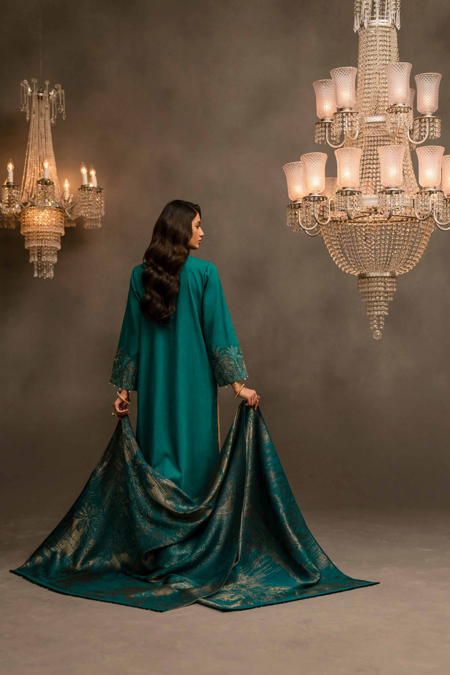 Nishat With You Unstitched Embroidered Jacquard 3Pc Suit - 42303407