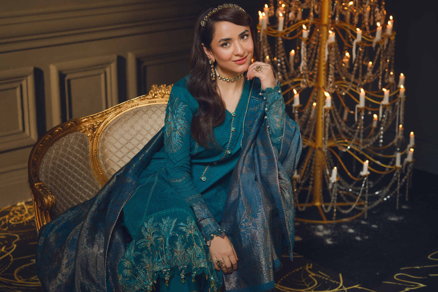Nishat With You Unstitched Embroidered Jacquard 3Pc Suit - 42303407
