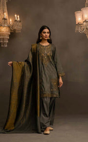 Nishat With You Unstitched Embroidered Jacquard 3Pc Suit - 42303410