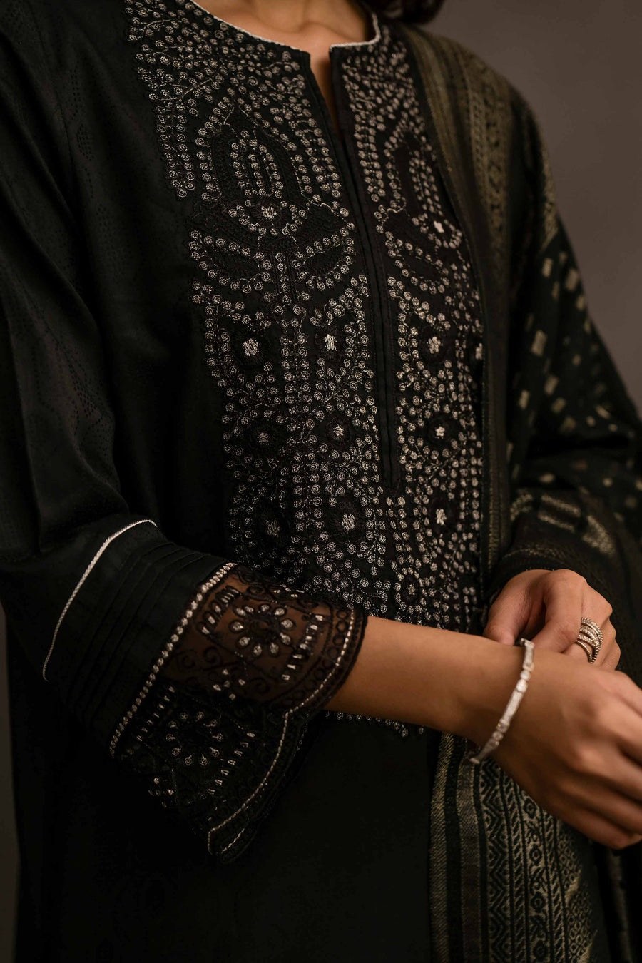 Nishat With You Unstitched Embroidered Jacquard 3Pc Suit - 42303413