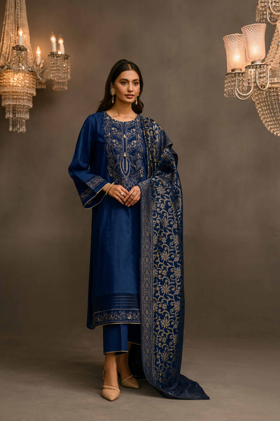 Nishat With You Unstitched Embroidered Jacquard 2Pc Suit - 42303414