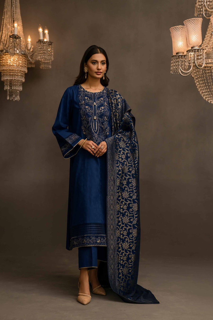 Nishat With You Unstitched Embroidered Jacquard 2Pc Suit - 42303414