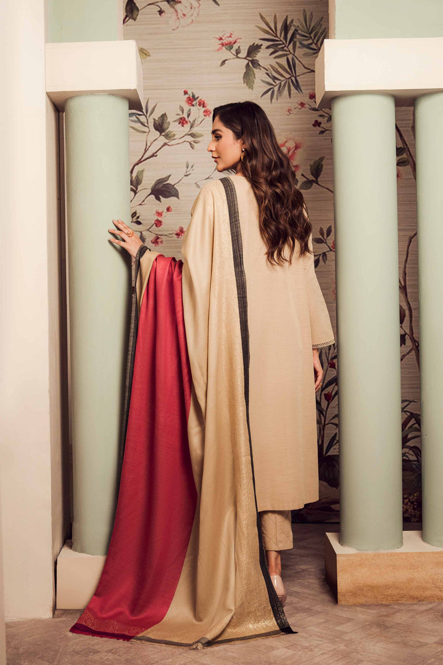 Nishat With You Unstitched Embroidered Khaddar 3Pc Suit - 42303417