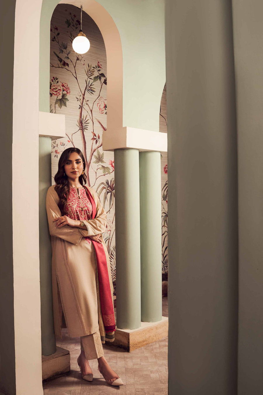 Nishat With You Unstitched Embroidered Khaddar 3Pc Suit - 42303417