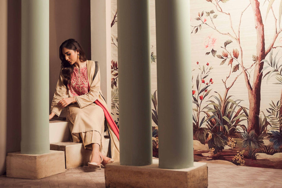 Nishat With You Unstitched Embroidered Khaddar 3Pc Suit - 42303417