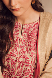 Nishat With You Unstitched Embroidered Khaddar 3Pc Suit - 42303417