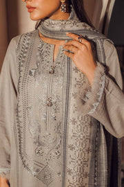 Nishat With You Unstitched Embroidered Khaddar 3Pc Suit - 42303418