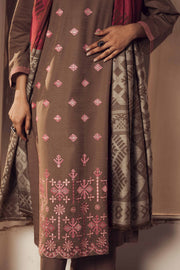 Nishat With You Unstitched Embroidered Khaddar 3Pc Suit - 42303419